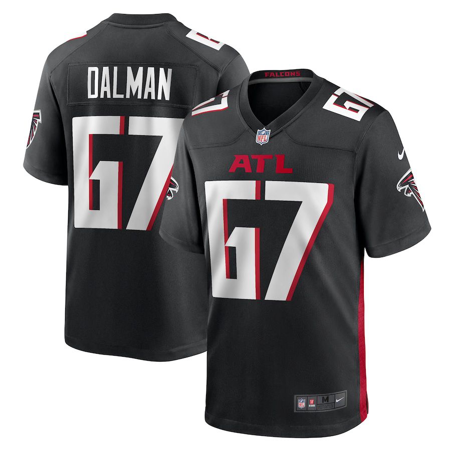 Men Atlanta Falcons 67 Drew Dalman Nike Black Game NFL Jersey
